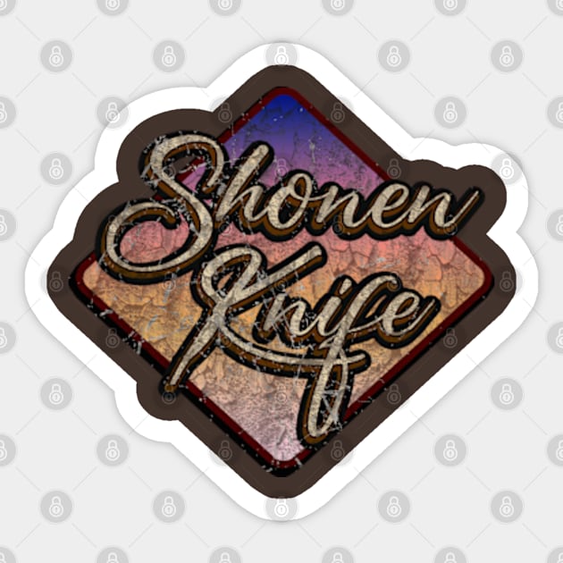 Shonen Knife vintage design on top Sticker by agusantypo